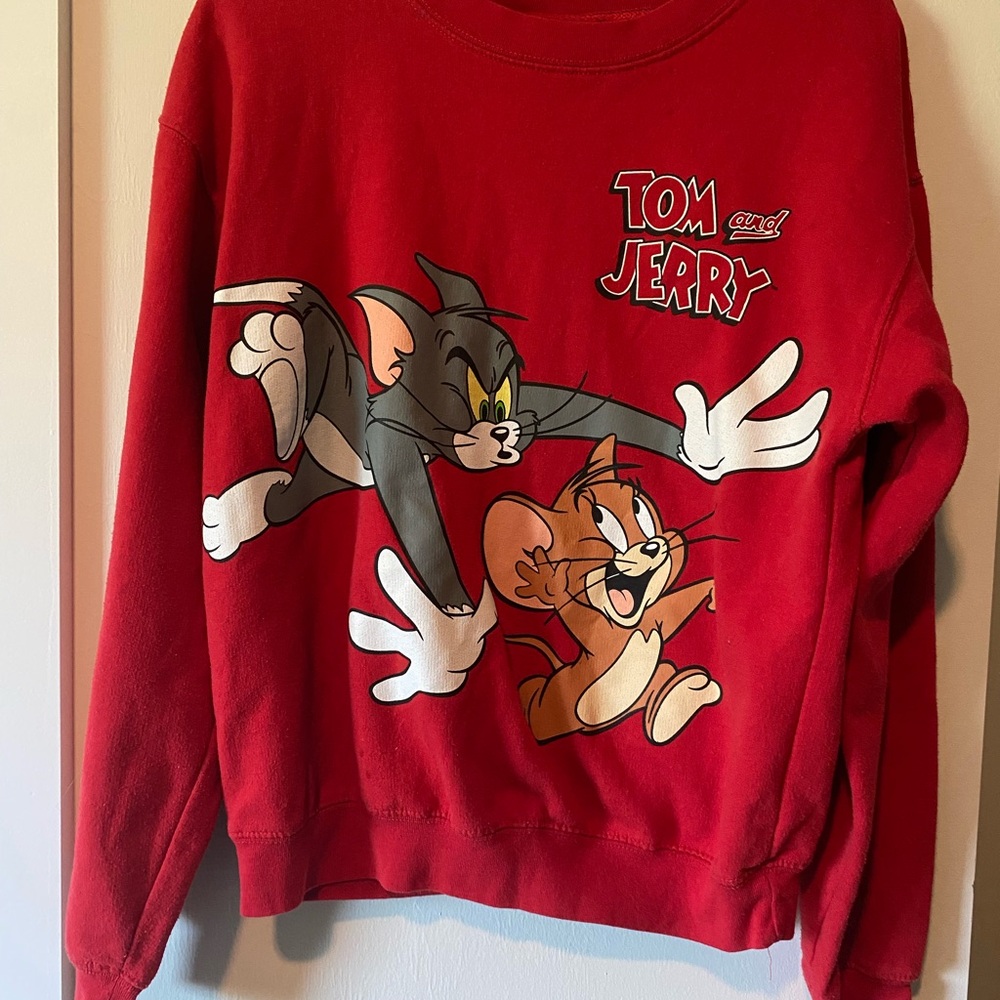 Red Tom and Jerry Sweatshirt